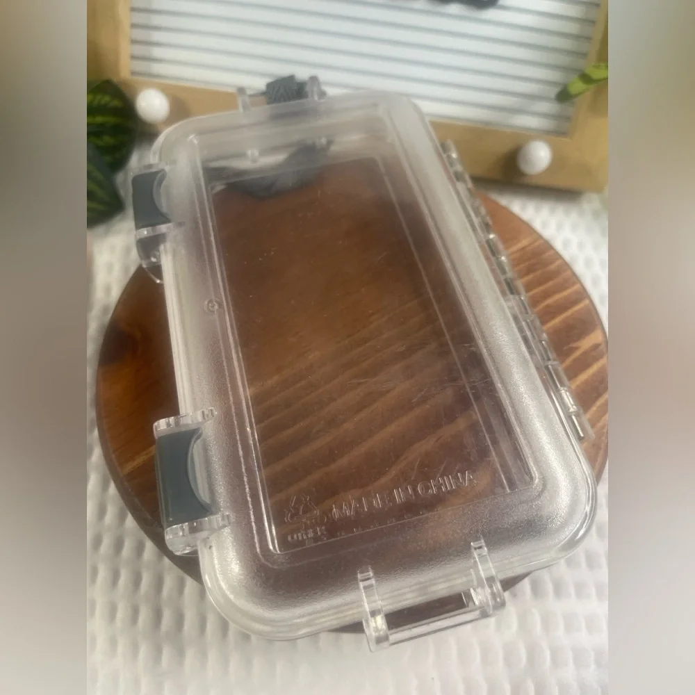 Clear Waterproof Phone Case with White Trim